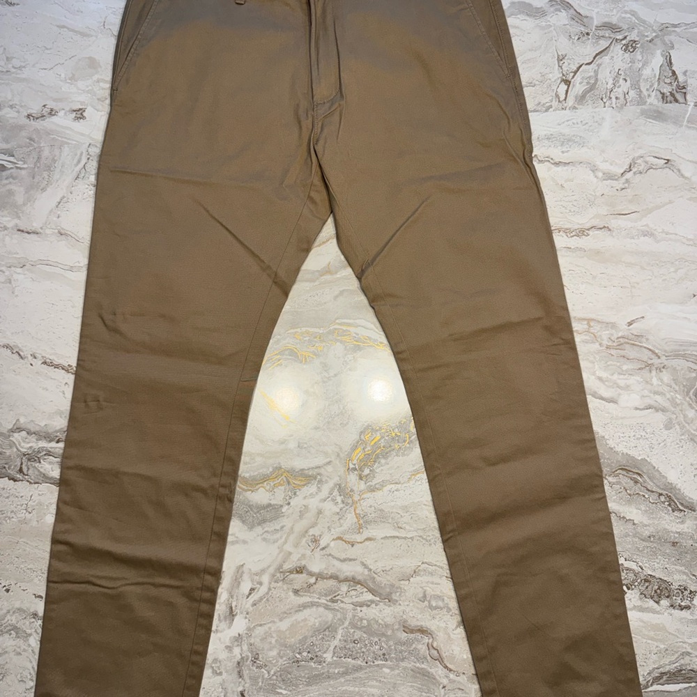 Men's J Crew Flex Tan Pants Size 33-30